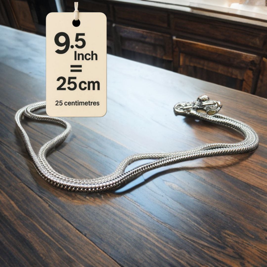 Plain Lightweight White Metal Silver Plated Anklets, NON-Adjustable Size, Contemporary Style, Silver PLATED, 2-Piece Set-9.5 Inch