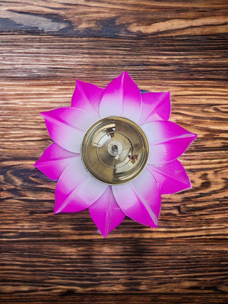 Brass Table Diya  (Height: 15 inch)