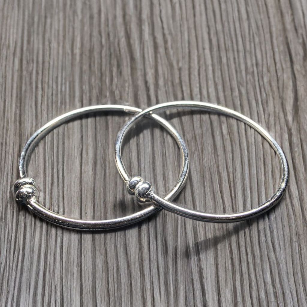 GERMANSILVERS Baby anklet Toe Ring, Adjustable Size,plain silver plated, Contemporary Style